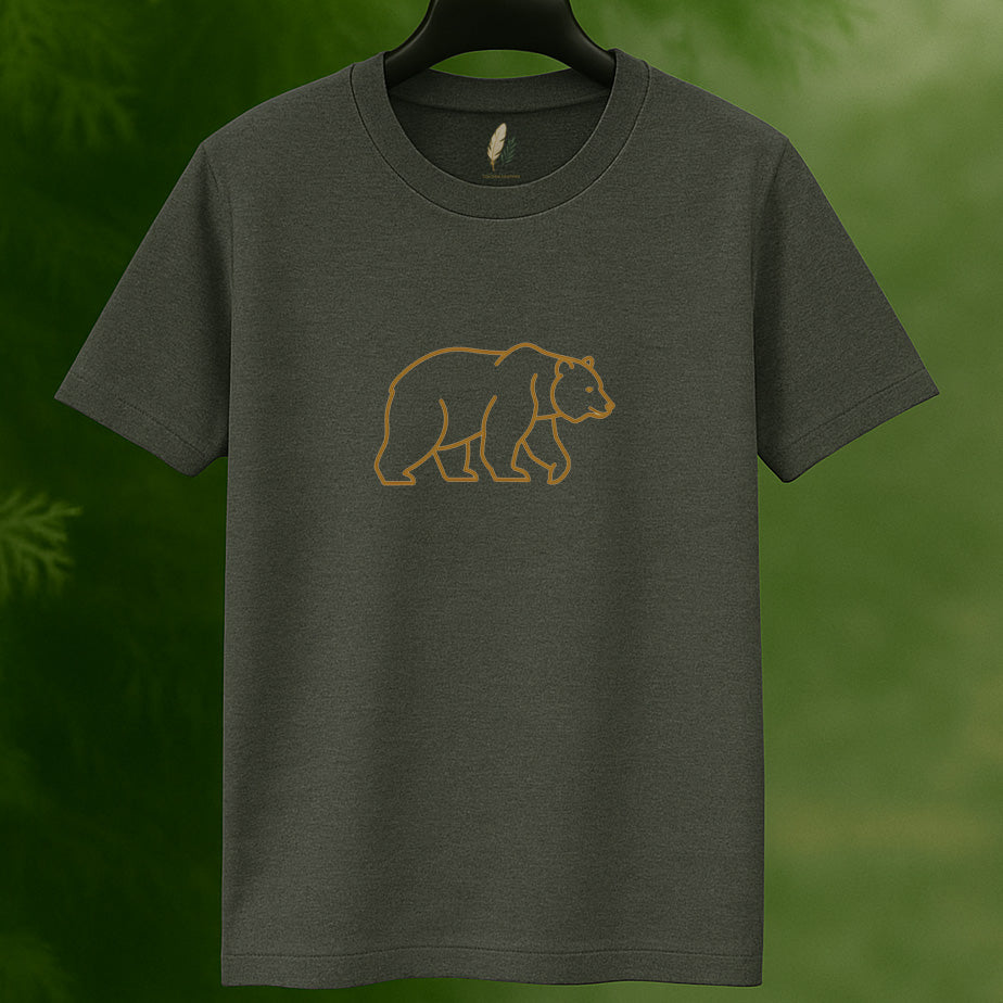 Golden Outline Bear Tee