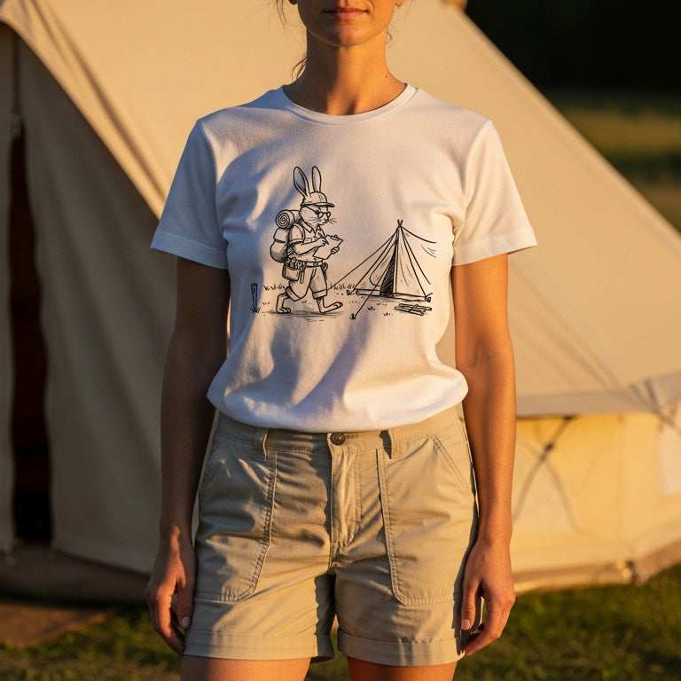 Adventurous Rabbit Camper T-Shirt