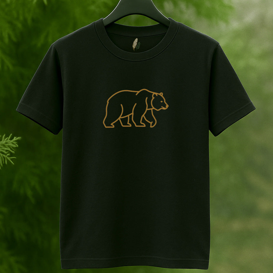 Golden Outline Bear Tee
