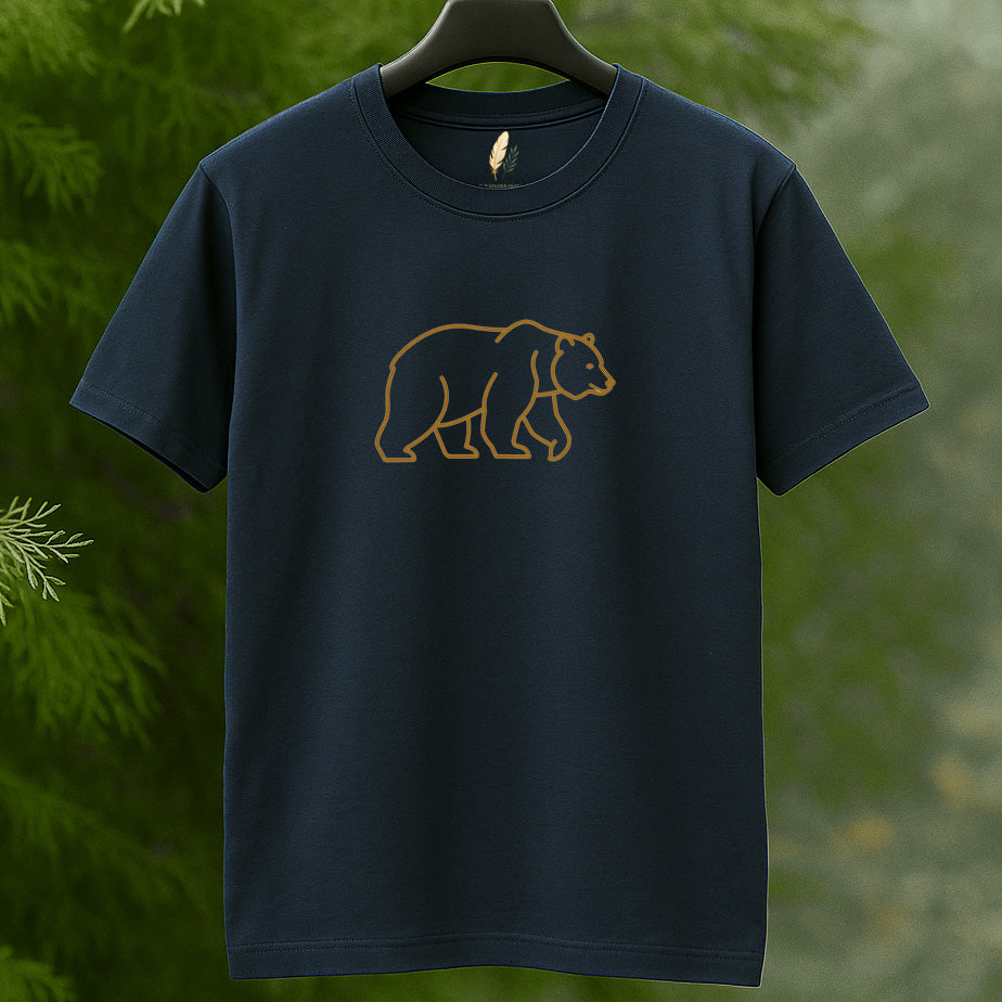 Golden Outline Bear Tee