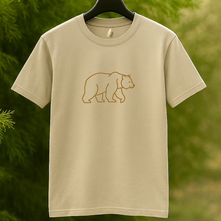 Golden Outline Bear Tee