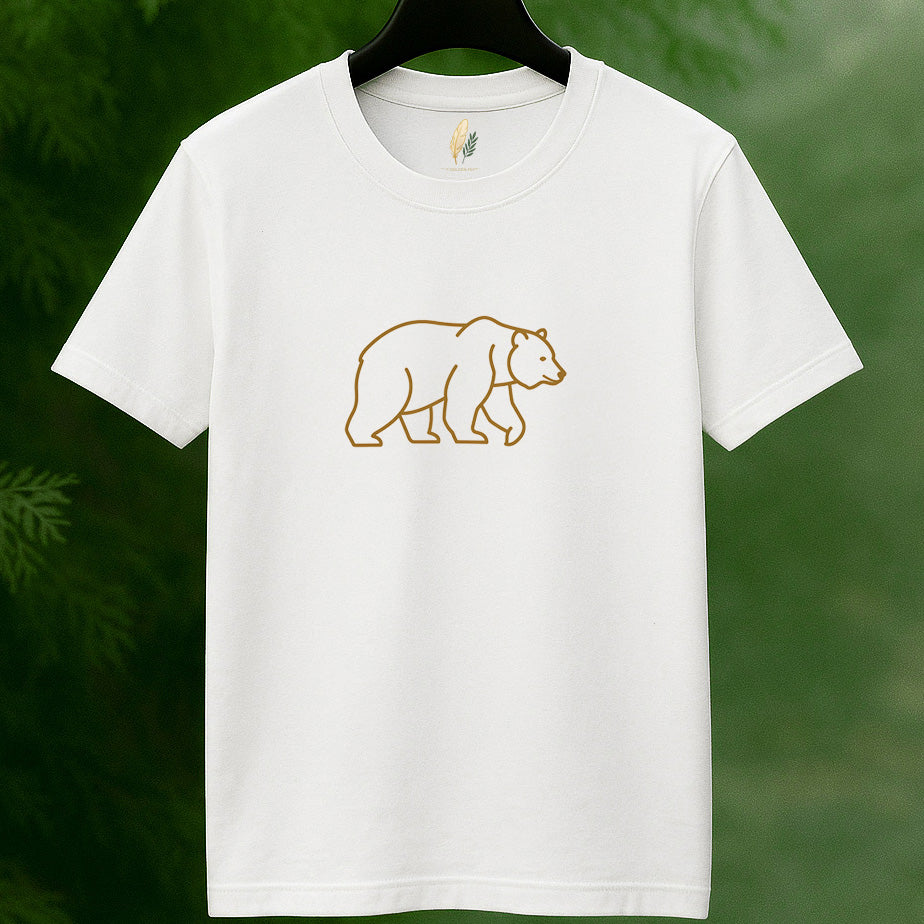 Golden Outline Bear Tee