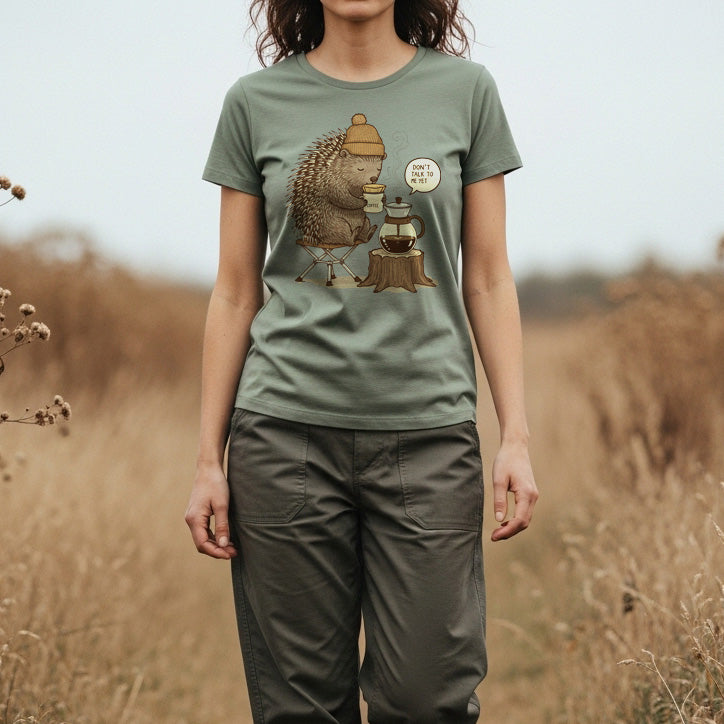 Hedgehog Coffee Lover T-Shirt