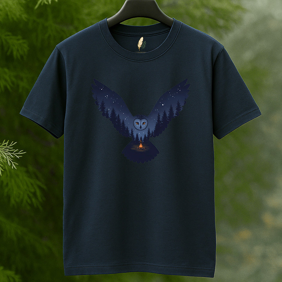 Night Watch Owl Campfire T-Shirt