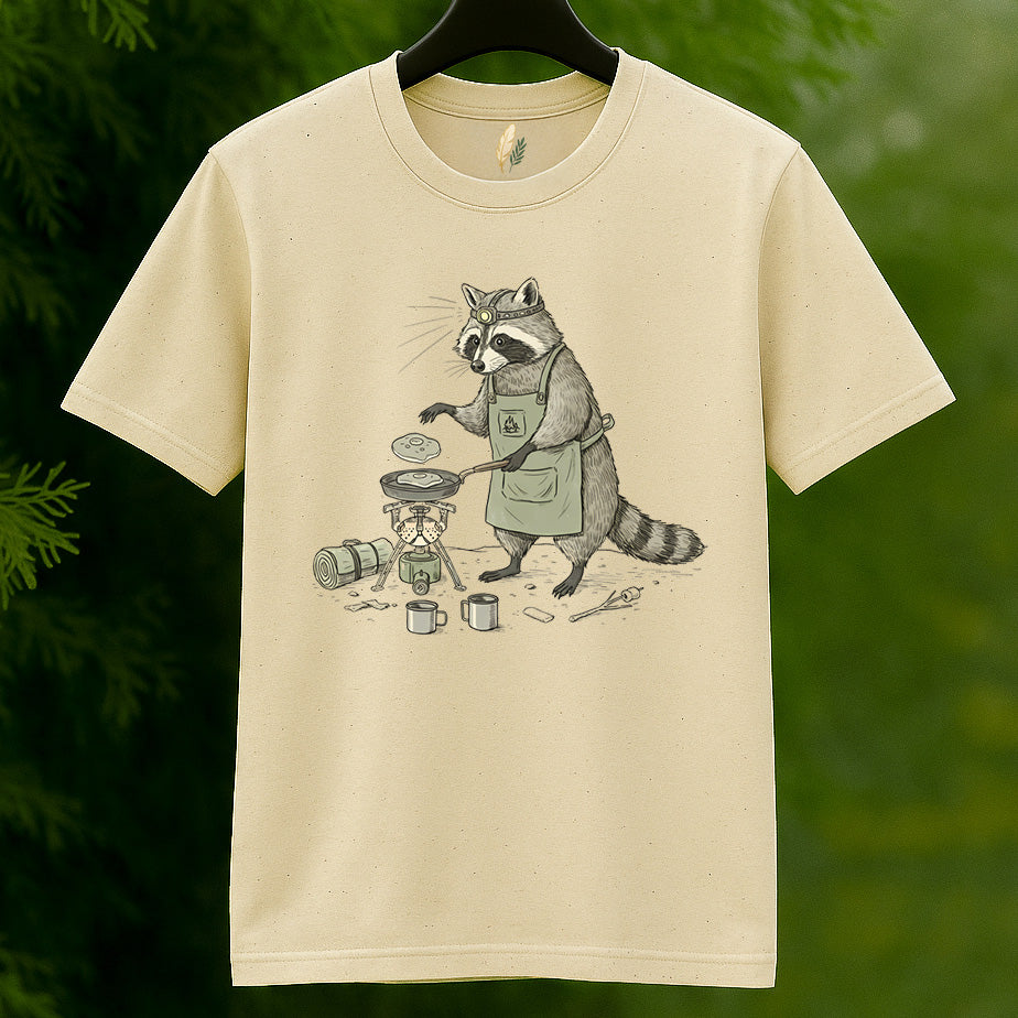 Camping Raccoon Chef T-Shirt