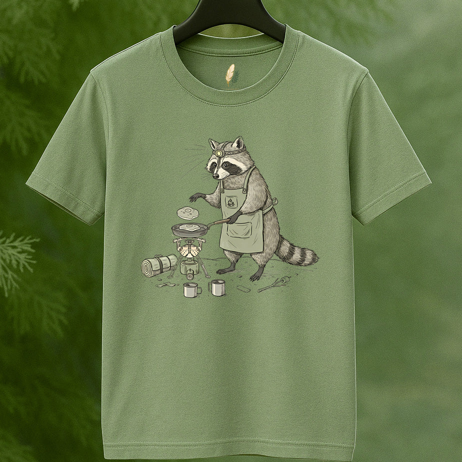 Camping Raccoon Chef T-Shirt