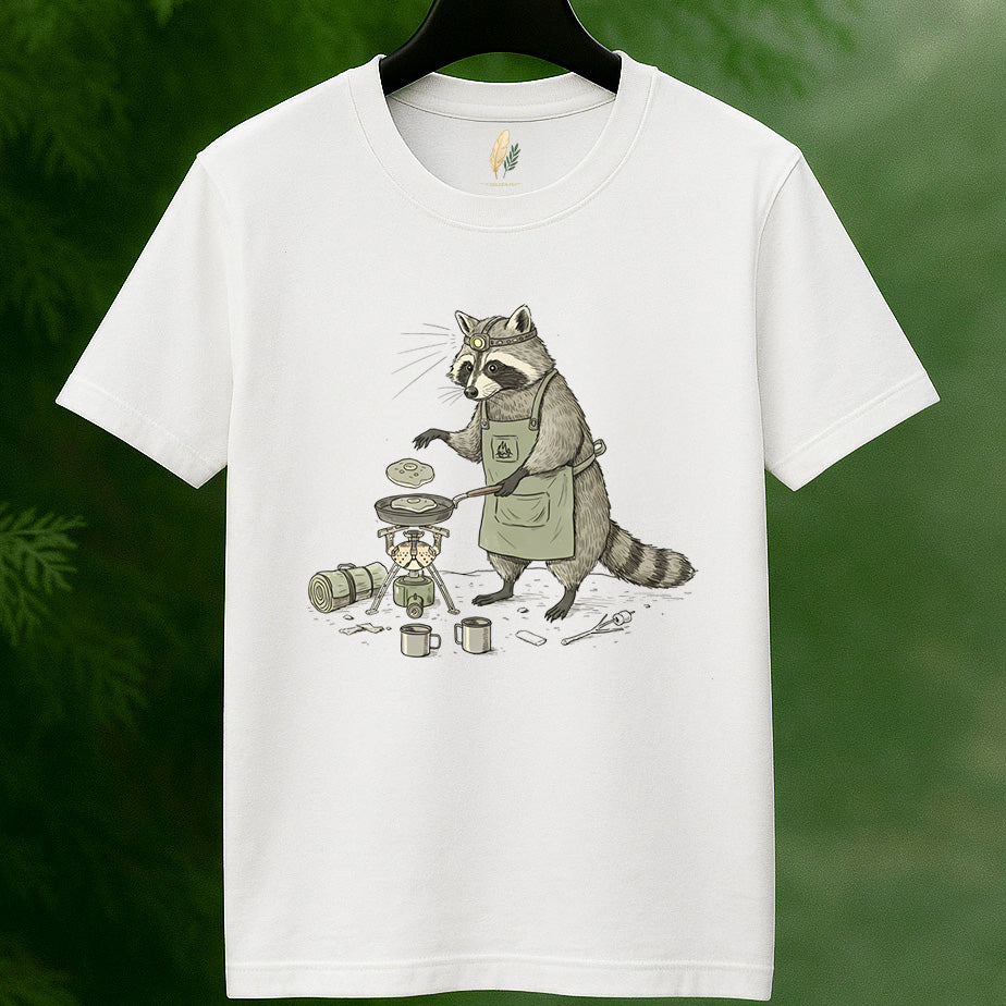 Camping Raccoon Chef T-Shirt