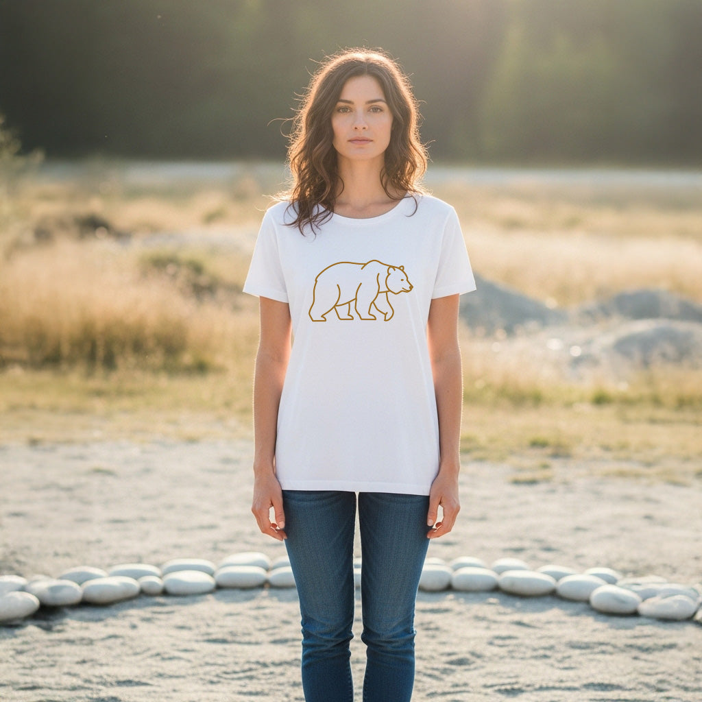 Golden Outline Bear Tee