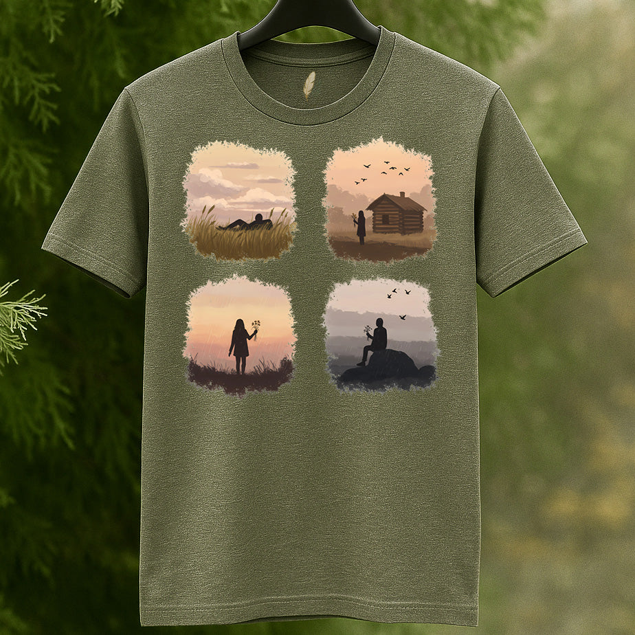 Four Connected Nature Moments T-Shirt