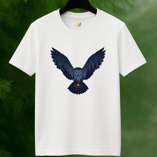 Night Watch Owl Campfire T-Shirt
