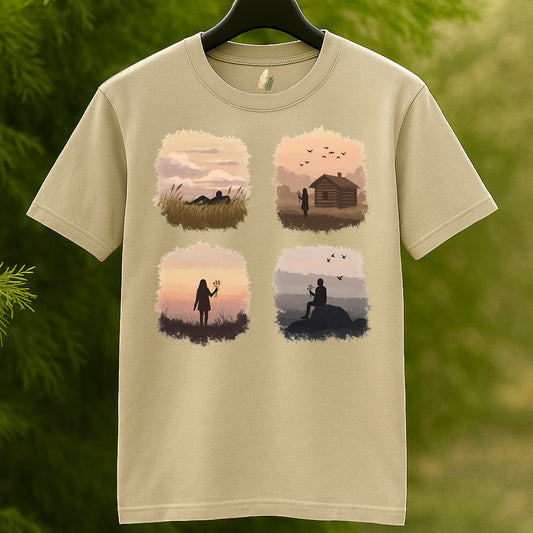 Four Connected Nature Moments T-Shirt