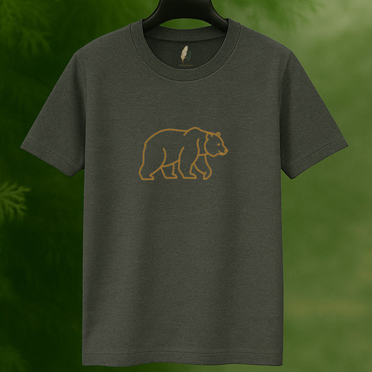 Golden Outline Bear Tee