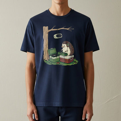 Hedgehog DJ Nature Vibes T-Shirt