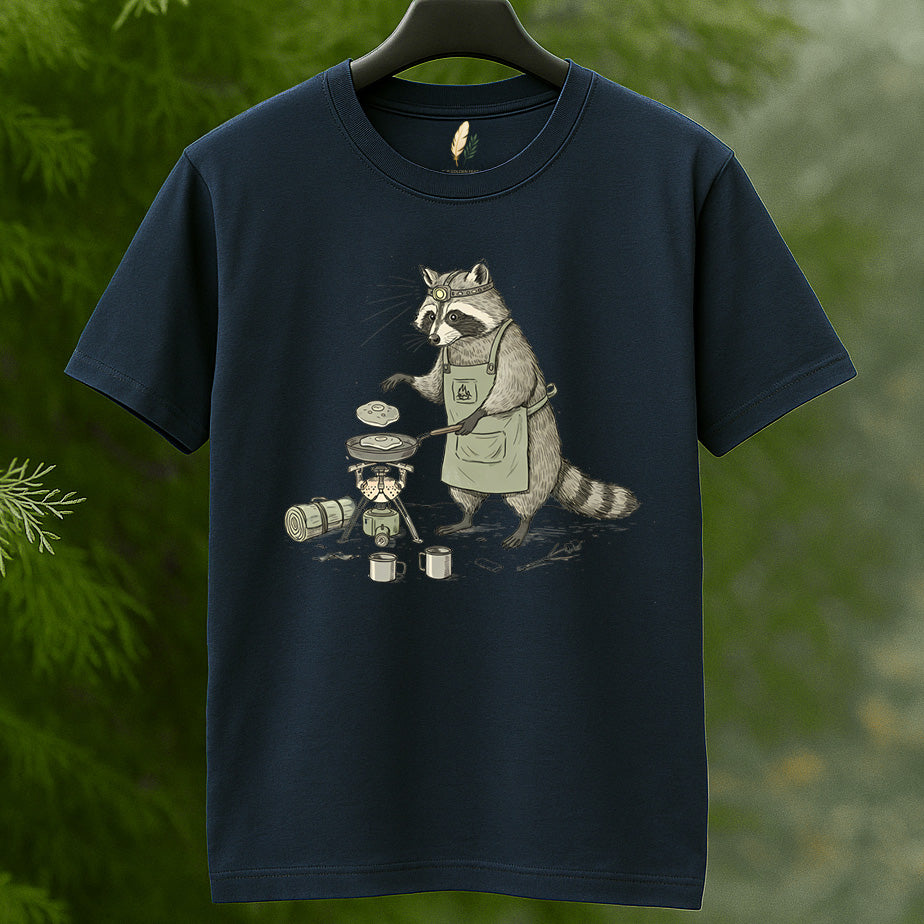 Camping Raccoon Chef T-Shirt