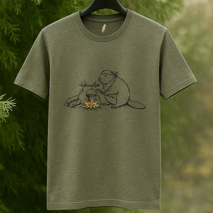 Camping Beaver Outdoor Adventure T-Shirt