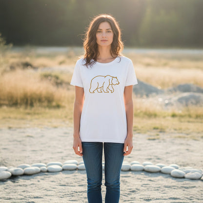 Golden Outline Bear Tee